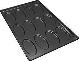 Oval Sandviç Tavası Teflon Kaplamalı 12 Göz 50x74 cm