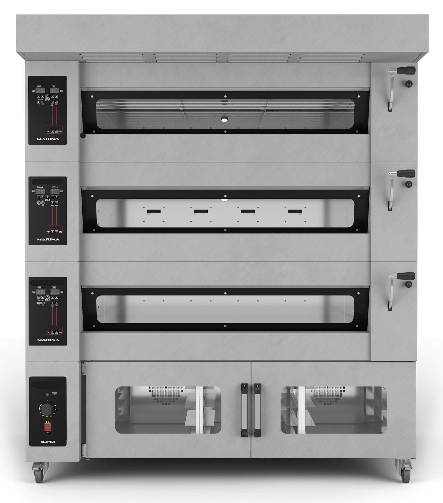 Taş Tabanlı 3 Katlı Fırın 86x68 cm Dijital Mayalandırmalı