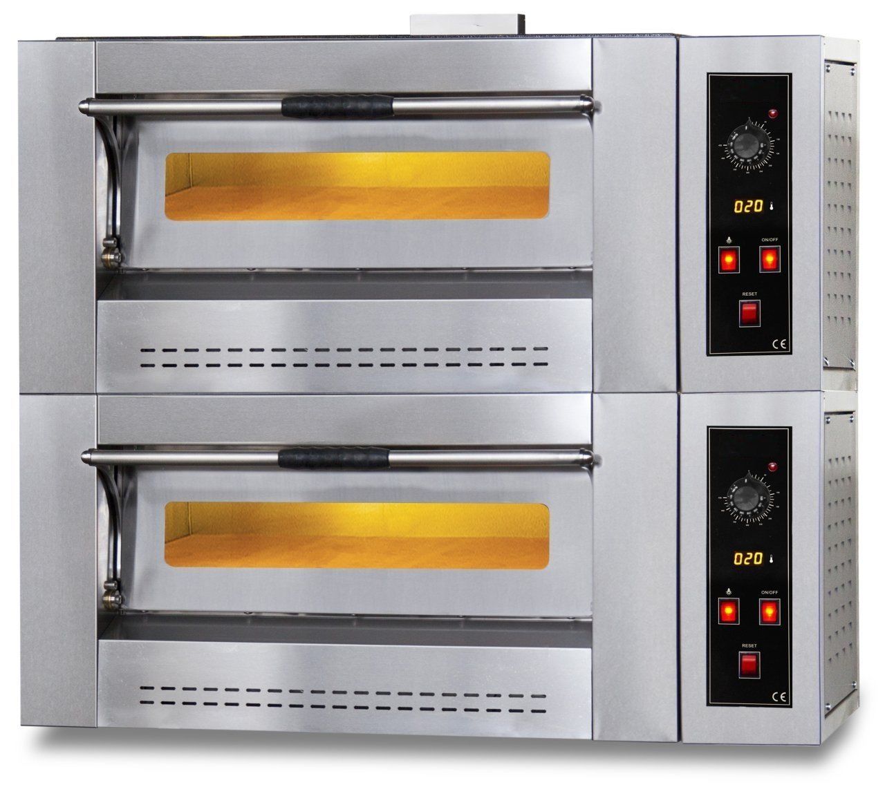 Pizza Pide Lahmacun Fırını Taş Tabanlı 4+4 Pizza Çift Katlı Gazlı