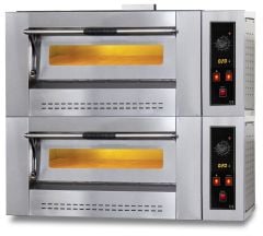 Pizza Pide Lahmacun Fırını Taş Tabanlı 4+4 Pizza Çift Katlı Gazlı