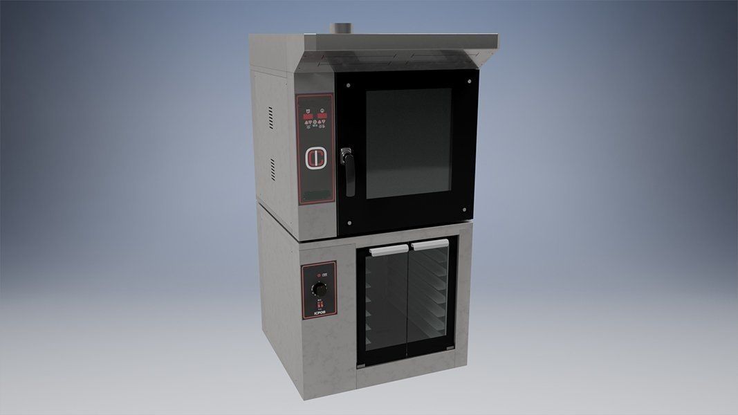 Konveksiyonlu Fırın Buharlı 6 Katlı Dijital Mayalandırmalı Set  Elektrik Isıtmalı