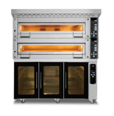 Taş Tabanlı 2 Katlı Fırın 124x84 cm Elektrik Isıtmalı Mayalandırmalı