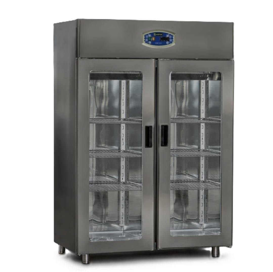 Dik Tip Buzdolabı Çift Kapılı, Camlı