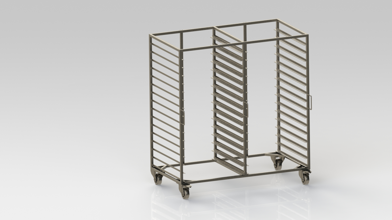 Tava Arabası Statik 60x90 cm 16+16 Katlı